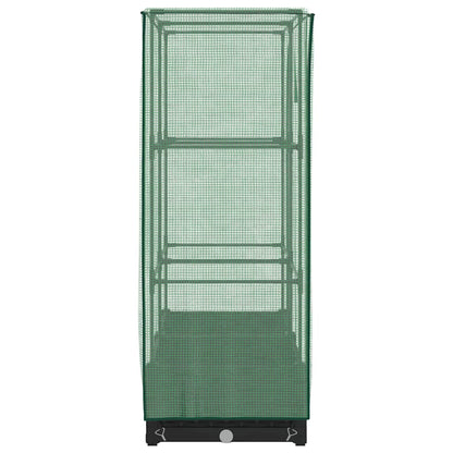 vidaXL Raised Bed with Greenhouse Cover Rattan Look 80x40x123 cm