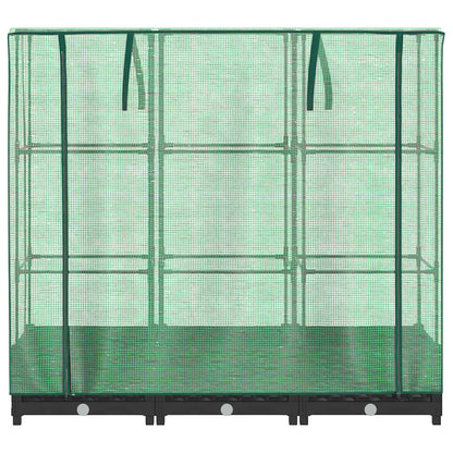 vidaXL Raised Bed with Greenhouse Cover Rattan Look 120x40x123 cm