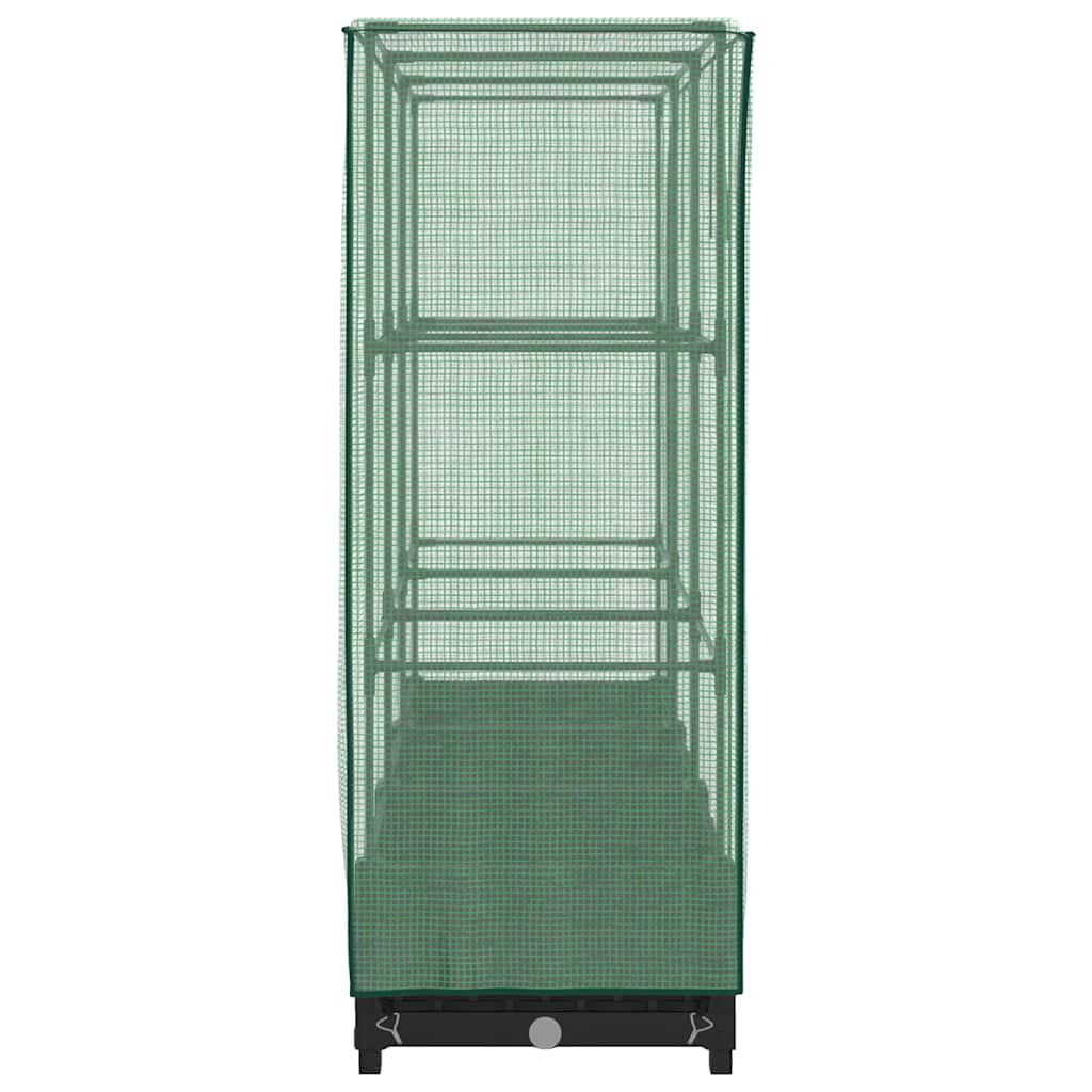 vidaXL Raised Bed with Greenhouse Cover Rattan Look 120x40x123 cm