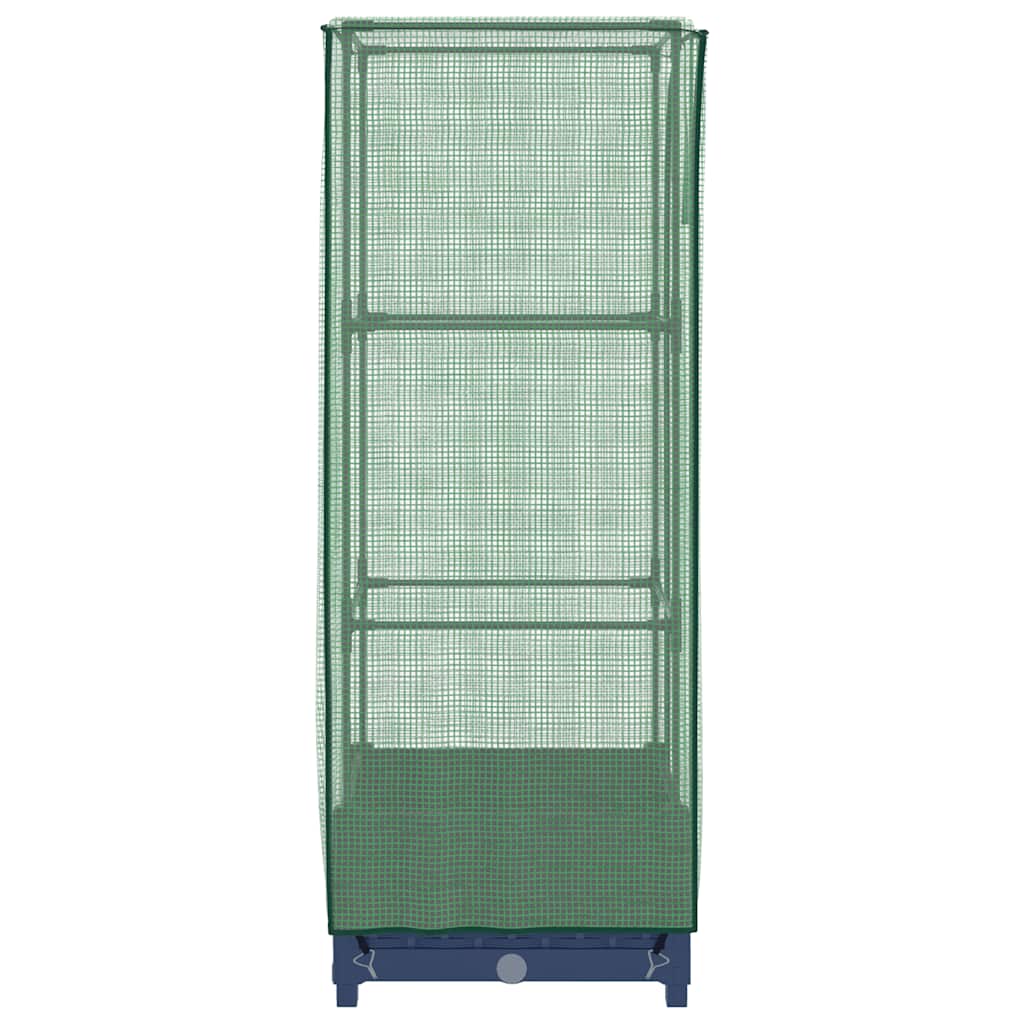 vidaXL Raised Bed with Greenhouse Cover Rattan Look 40x40x123 cm