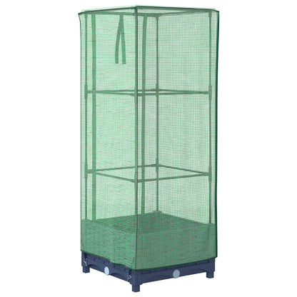 vidaXL Raised Bed with Greenhouse Cover Rattan Look 40x40x123 cm