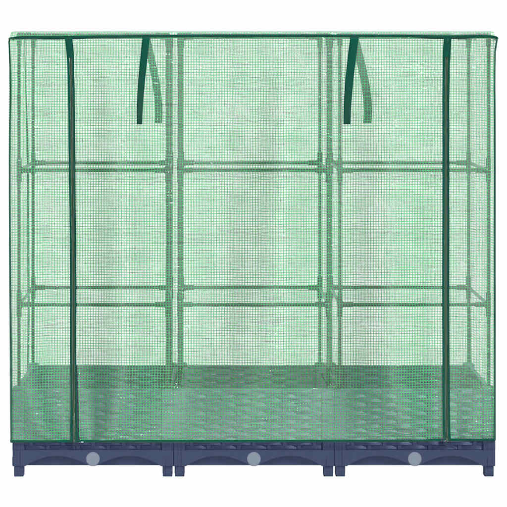 vidaXL Raised Bed with Greenhouse Cover Rattan Look 120x40x123 cm