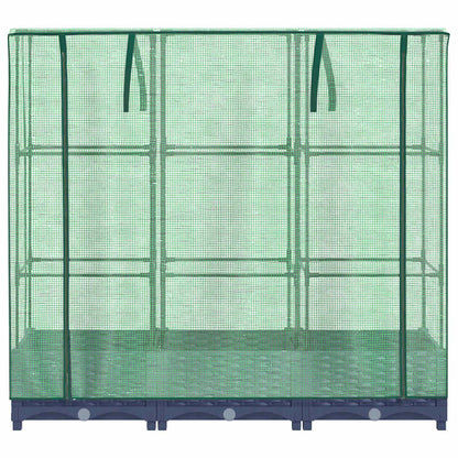 vidaXL Raised Bed with Greenhouse Cover Rattan Look 120x40x123 cm