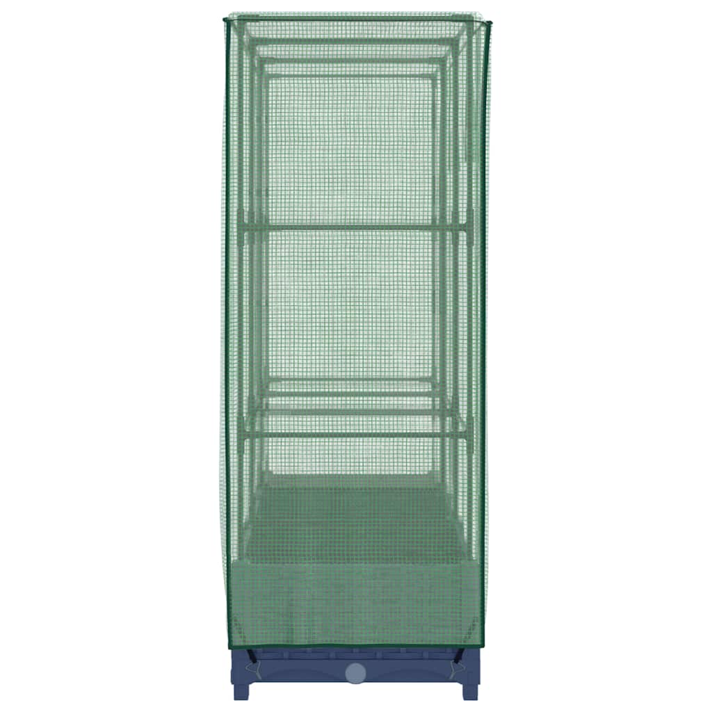 vidaXL Raised Bed with Greenhouse Cover Rattan Look 120x40x123 cm