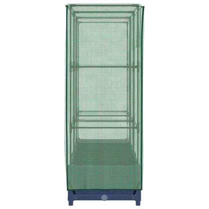 vidaXL Raised Bed with Greenhouse Cover Rattan Look 120x40x123 cm