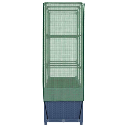 vidaXL Raised Bed with Greenhouse Cover Rattan Look 120x40x138 cm