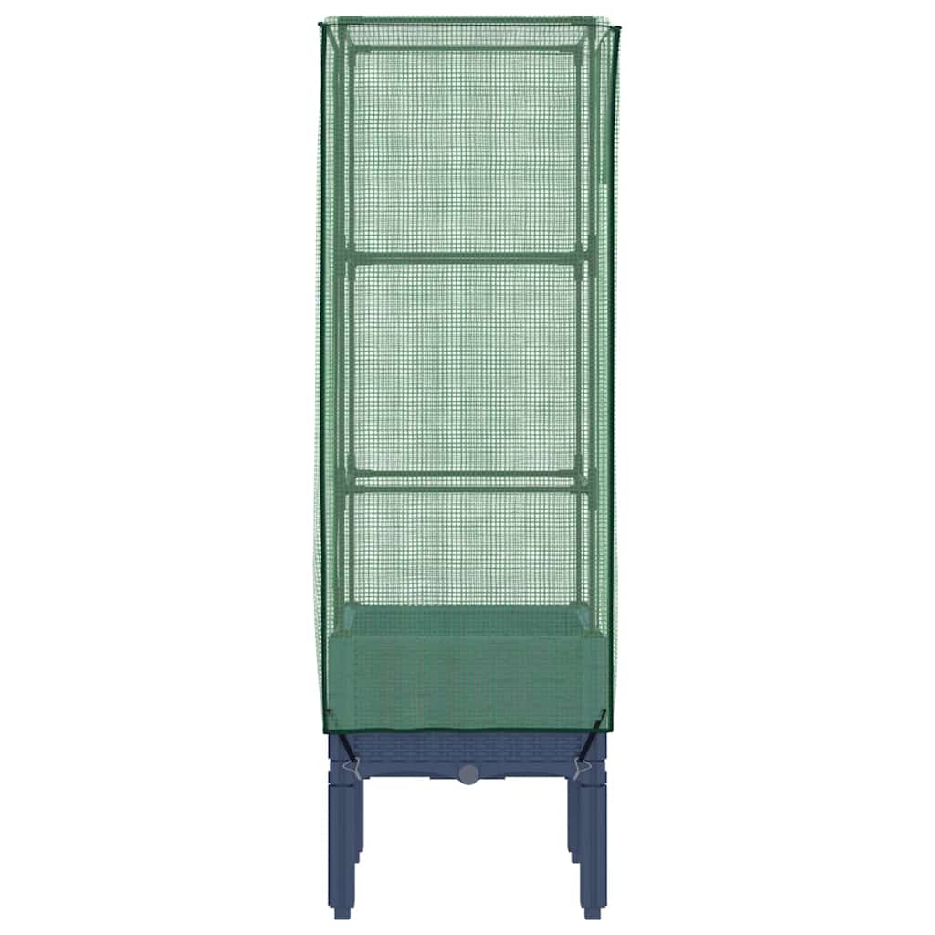 vidaXL Raised Bed with Greenhouse Cover Rattan Look 40x40x140 cm