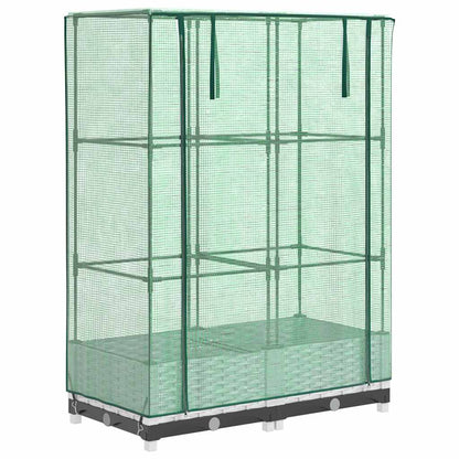 vidaXL Raised Bed with Greenhouse Cover Rattan Look 80x40x123 cm