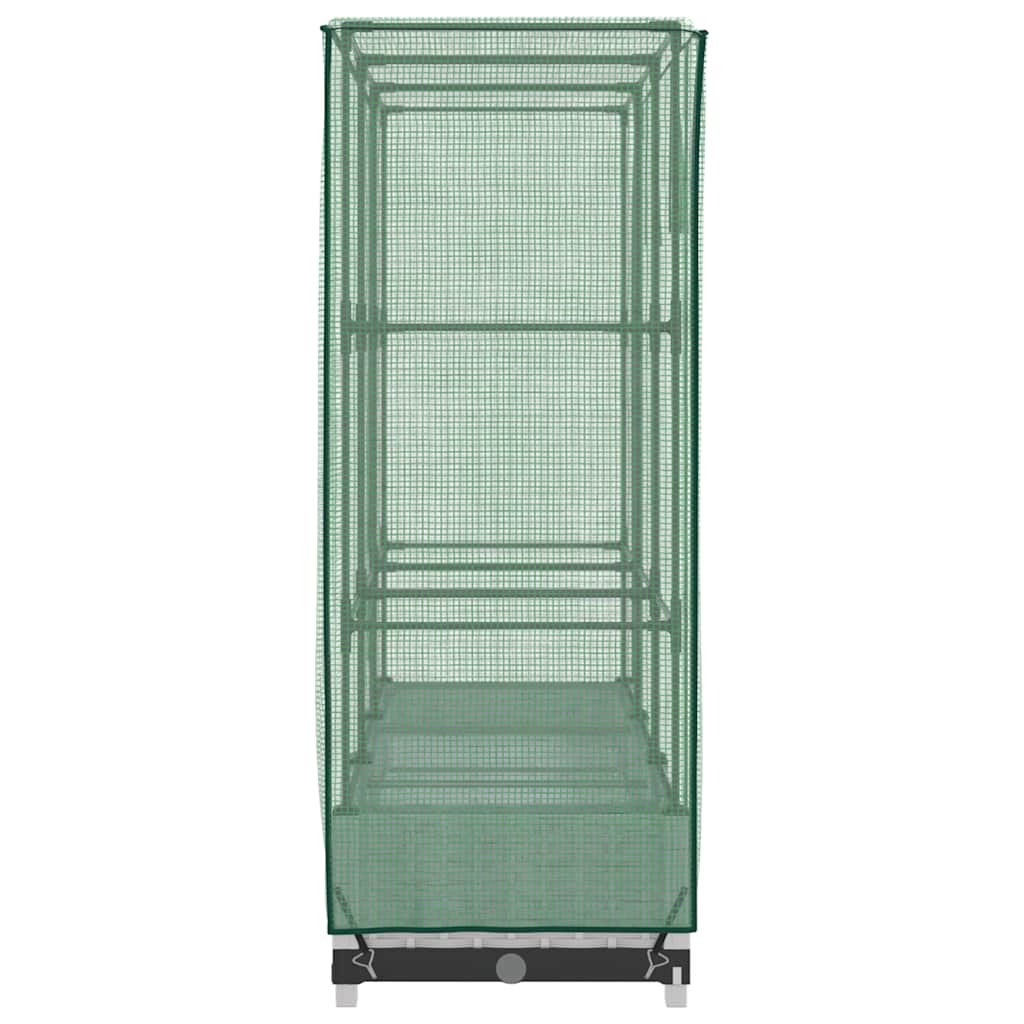vidaXL Raised Bed with Greenhouse Cover Rattan Look 120x40x123 cm