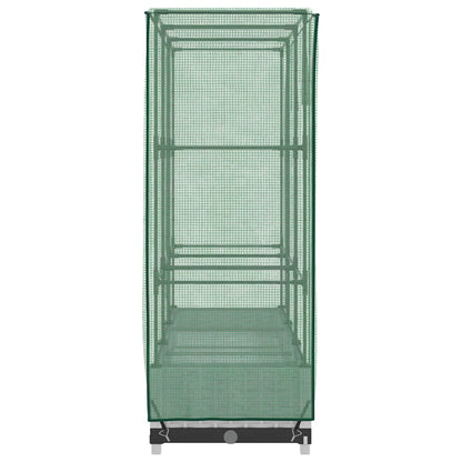 vidaXL Raised Bed with Greenhouse Cover Rattan Look 120x40x123 cm