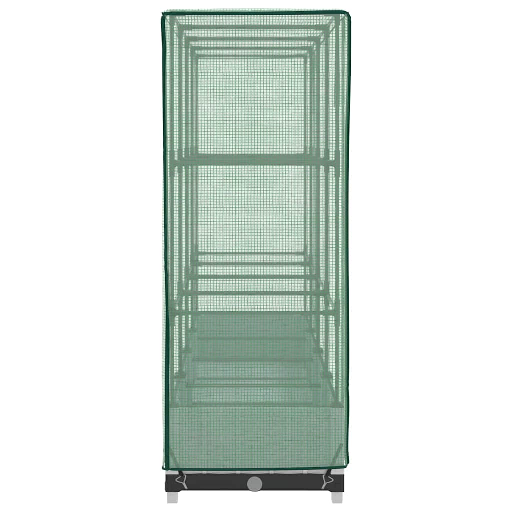 vidaXL Raised Bed with Greenhouse Cover Rattan Look 160x40x123 cm
