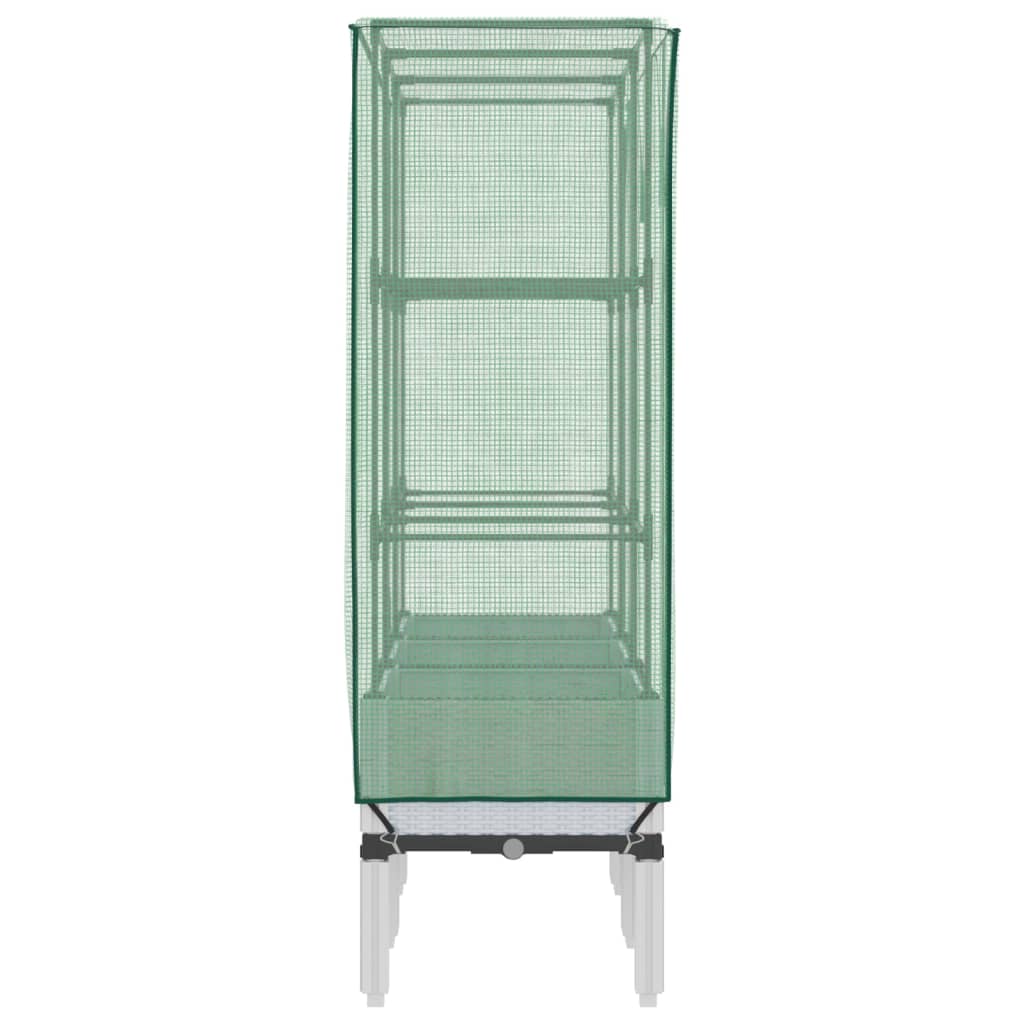 vidaXL Raised Bed with Greenhouse Cover Rattan Look 120x40x140 cm