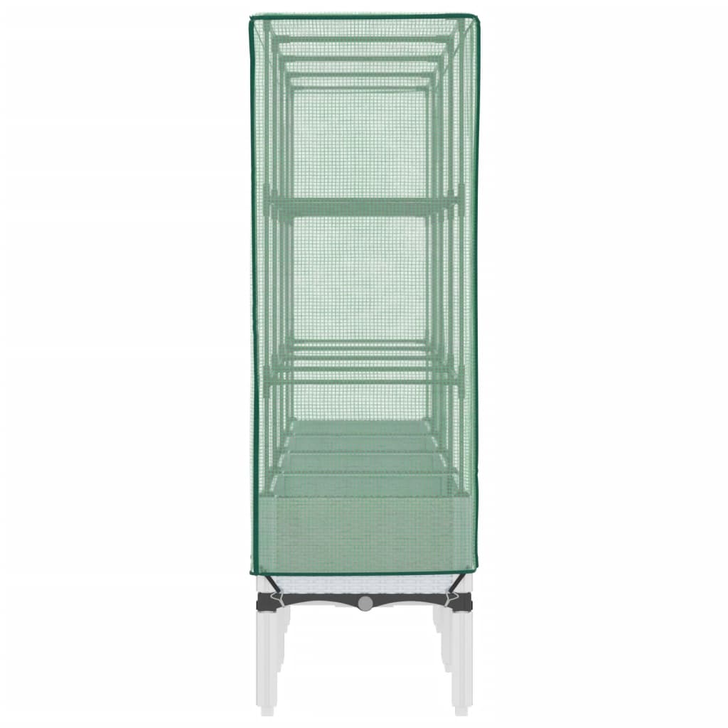vidaXL Raised Bed with Greenhouse Cover Rattan Look 160x40x140 cm