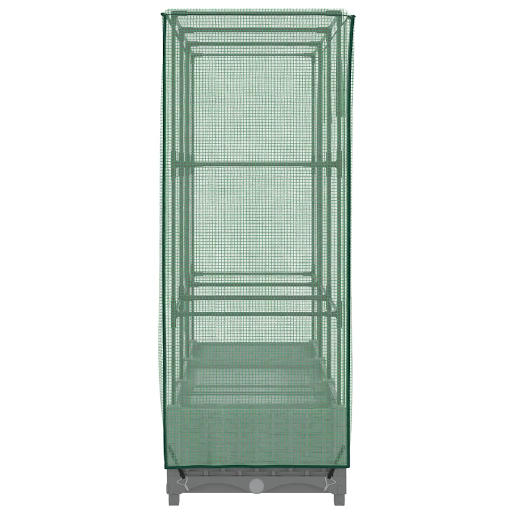 vidaXL Raised Bed with Greenhouse Cover Rattan Look 120x40x123 cm