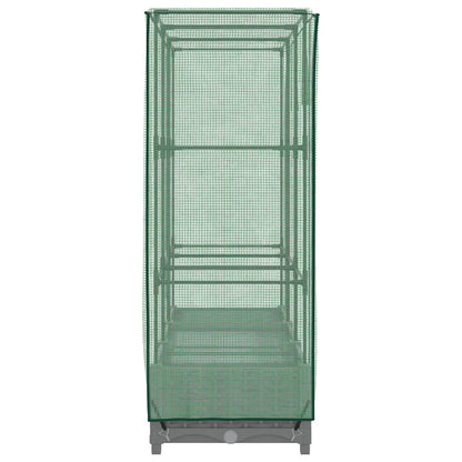 vidaXL Raised Bed with Greenhouse Cover Rattan Look 120x40x123 cm