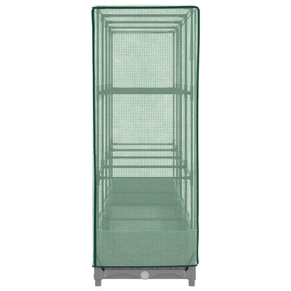 vidaXL Raised Bed with Greenhouse Cover Rattan Look 160x40x123 cm