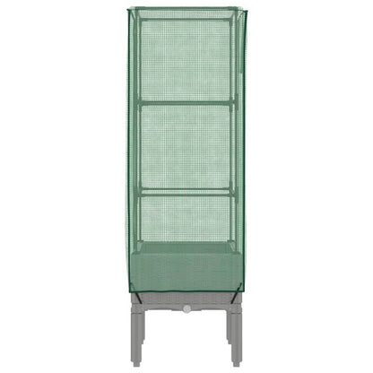 vidaXL Raised Bed with Greenhouse Cover Rattan Look 40x40x140 cm