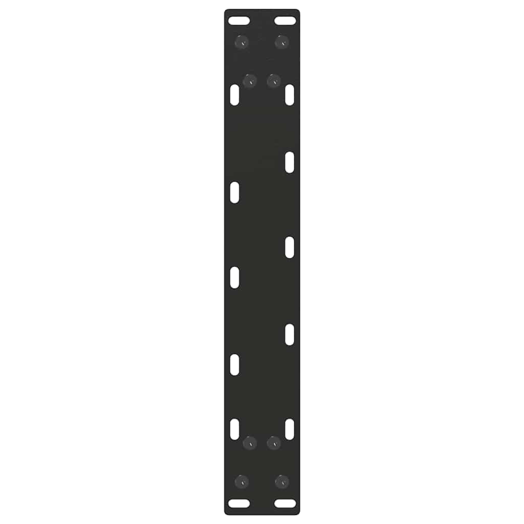 vidaXL Coffee Table Legs U-Shaped 2 pcs Black 30x(30-31) cm Steel