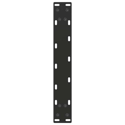 vidaXL Coffee Table Legs U-Shaped 2 pcs Black 30x(30-31) cm Steel