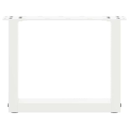 vidaXL Coffee Table Legs U-Shaped 2 pcs White 30x(30-31) cm Steel
