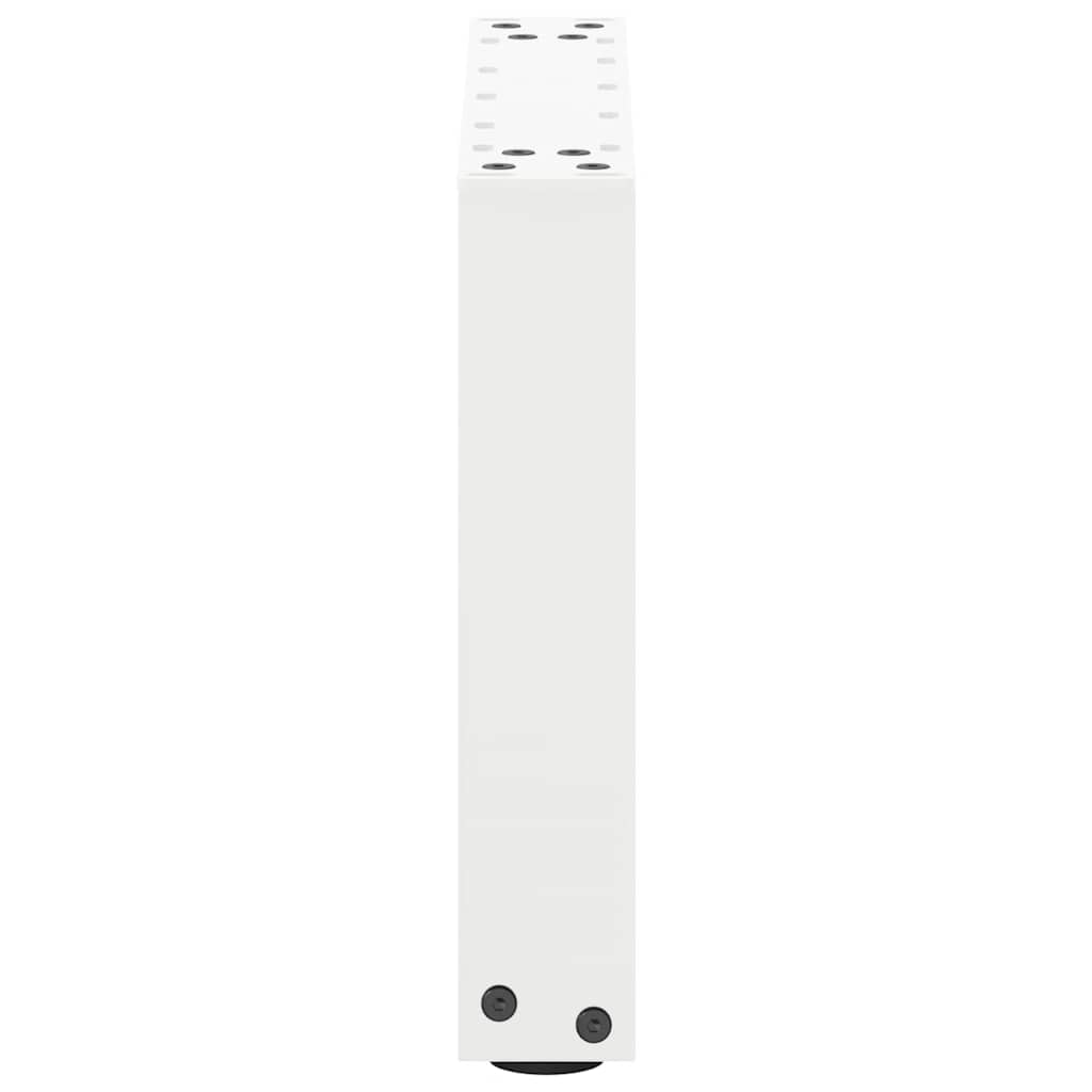 vidaXL Coffee Table Legs U-Shaped 2 pcs White 30x(30-31) cm Steel