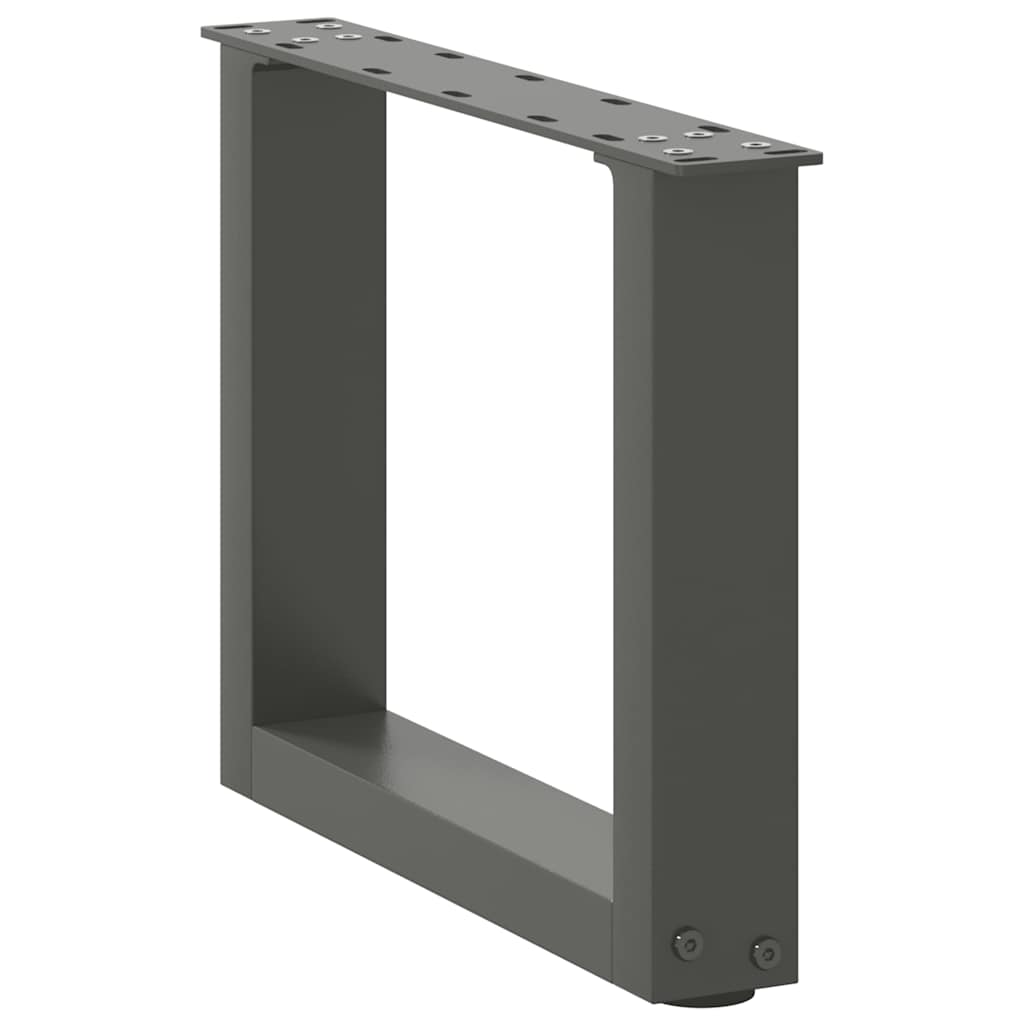vidaXL Coffee Table Legs U-Shaped 2 pcs Anthracite 30x(30-31) cm Steel