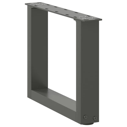 vidaXL Coffee Table Legs U-Shaped 2 pcs Anthracite 30x(30-31) cm Steel
