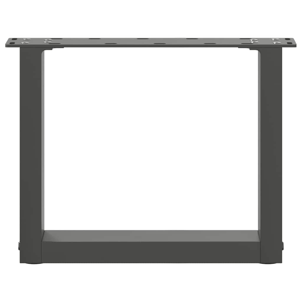 vidaXL Coffee Table Legs U-Shaped 2 pcs Anthracite 30x(30-31) cm Steel