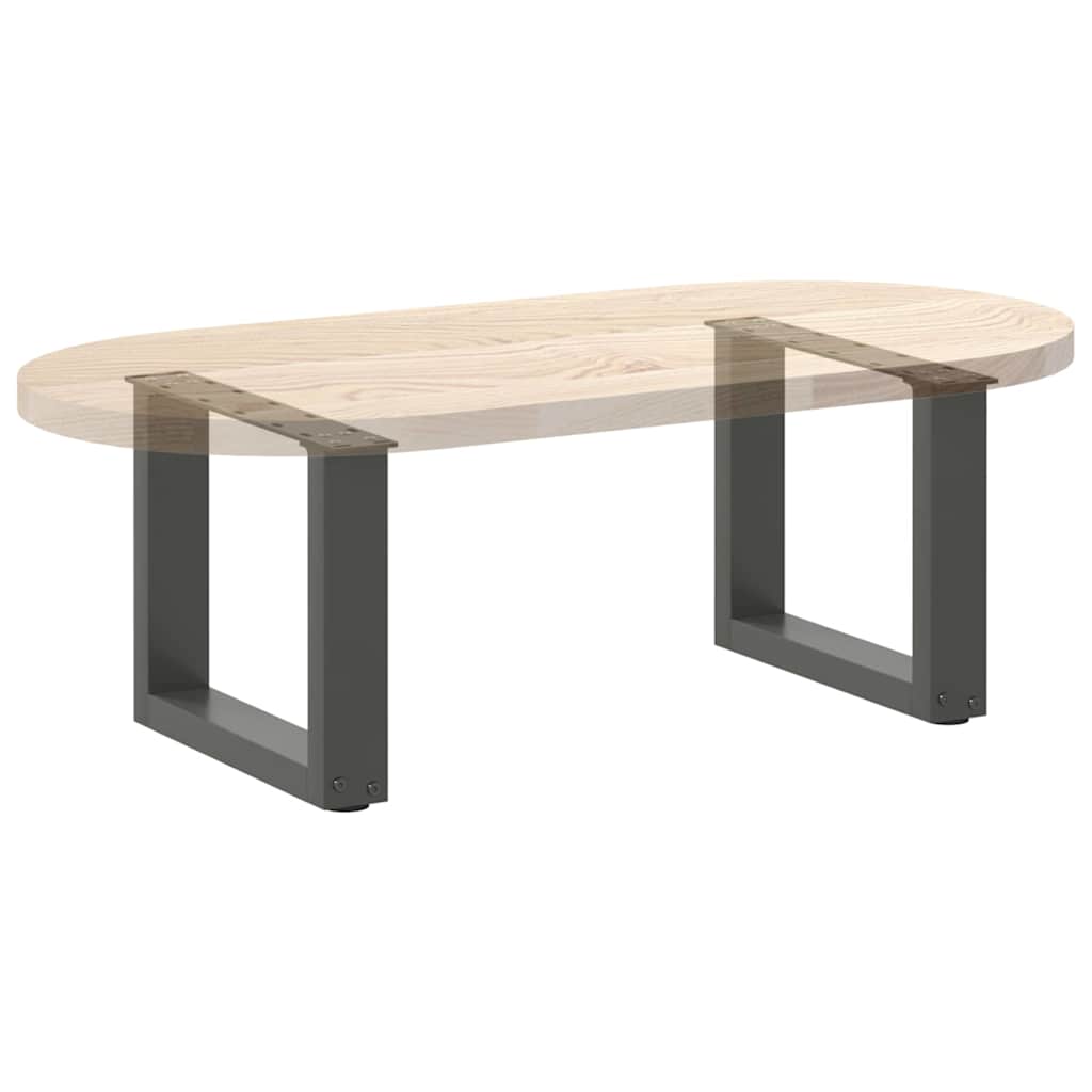 vidaXL Coffee Table Legs U-Shaped 2 pcs Anthracite 30x(30-31) cm Steel