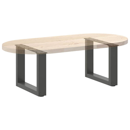 vidaXL Coffee Table Legs U-Shaped 2 pcs Anthracite 30x(30-31) cm Steel