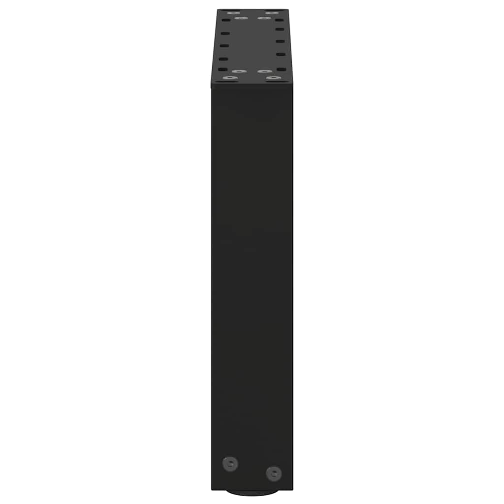vidaXL Coffee Table Legs U-Shaped 2 pcs Black 40x(30-31) cm Steel
