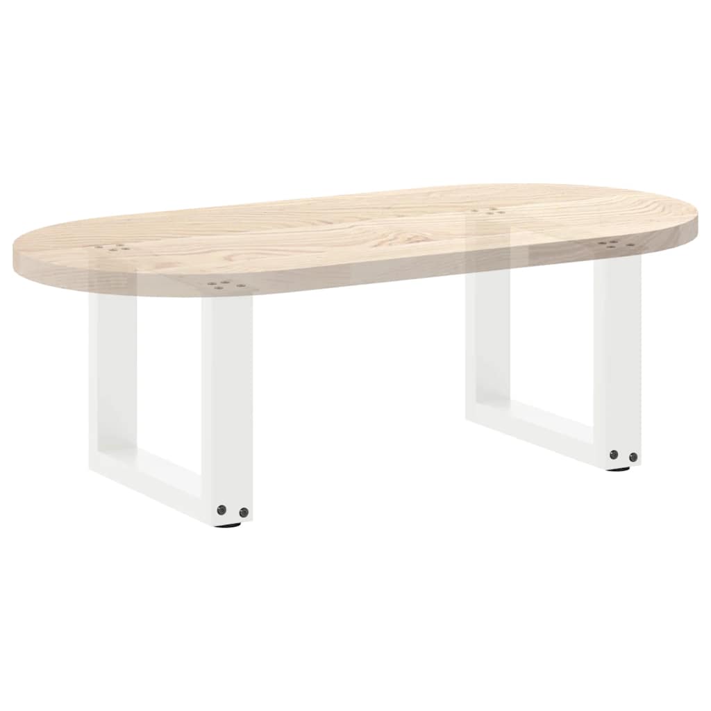 vidaXL Coffee Table Legs U-Shaped 2 pcs White 40x(30-31) cm Steel