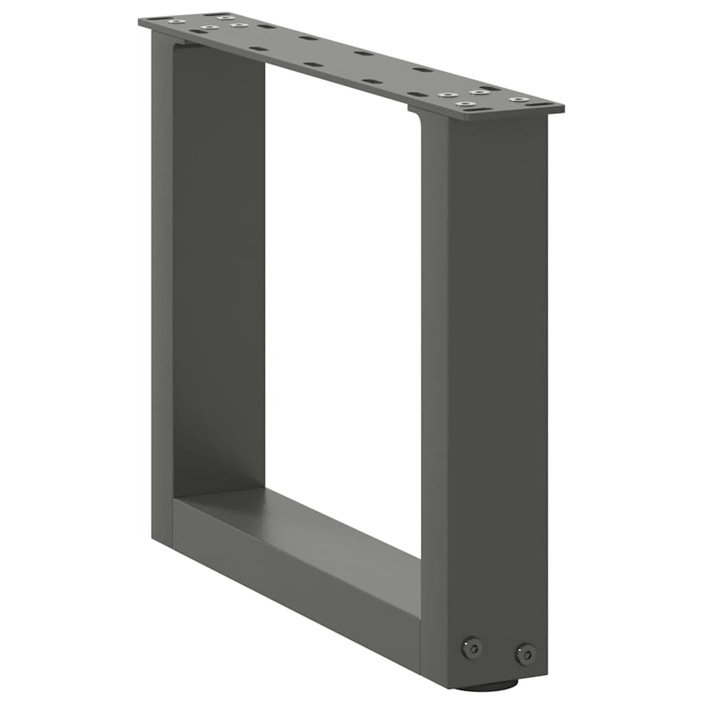 vidaXL Coffee Table Legs U-Shaped 2 pcs Anthracite 40x(30-31) cm Steel