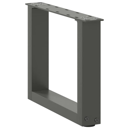 vidaXL Coffee Table Legs U-Shaped 2 pcs Anthracite 40x(30-31) cm Steel