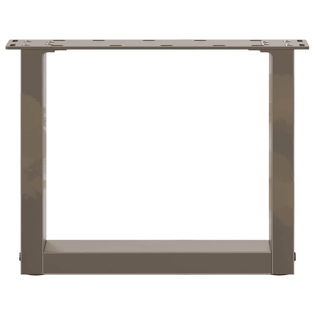 vidaXL Coffee Table Legs U-Shaped 2 pcs Natural Steel 40x(30-31) cm Steel