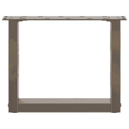 vidaXL Coffee Table Legs U-Shaped 2 pcs Natural Steel 40x(30-31) cm Steel