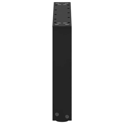 vidaXL Coffee Table Legs U-Shaped 2 pcs Black 50x(30-31) cm Steel
