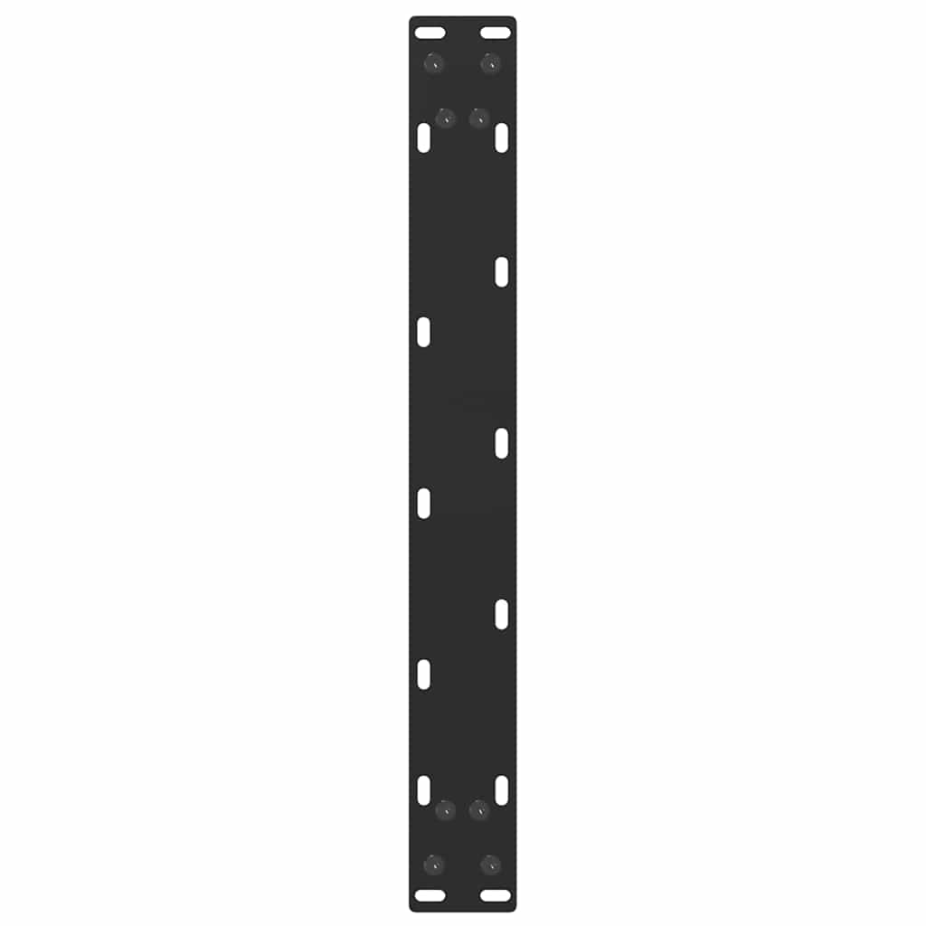 vidaXL Coffee Table Legs U-Shaped 2 pcs Black 50x(30-31) cm Steel