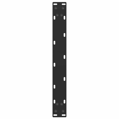 vidaXL Coffee Table Legs U-Shaped 2 pcs Black 50x(30-31) cm Steel
