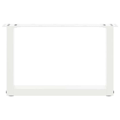 vidaXL Coffee Table Legs U-Shaped 2 pcs White 50x(30-31) cm Steel