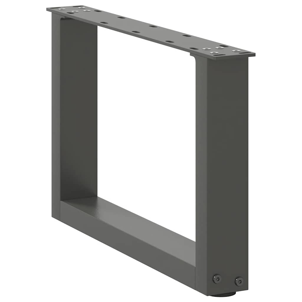 vidaXL Coffee Table Legs U-Shaped 2 pcs Anthracite 50x(30-31) cm Steel