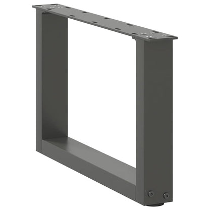 vidaXL Coffee Table Legs U-Shaped 2 pcs Anthracite 50x(30-31) cm Steel
