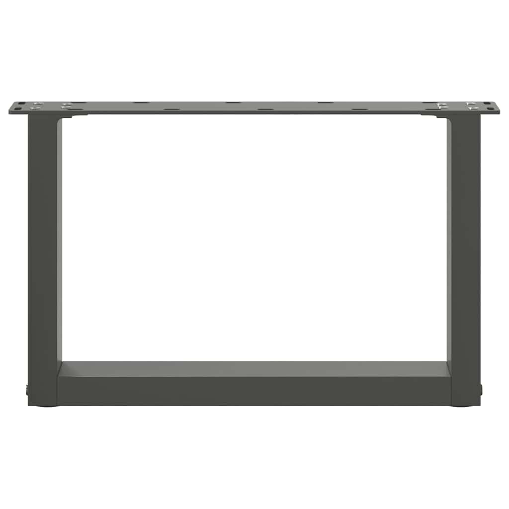vidaXL Coffee Table Legs U-Shaped 2 pcs Anthracite 50x(30-31) cm Steel