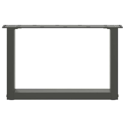 vidaXL Coffee Table Legs U-Shaped 2 pcs Anthracite 50x(30-31) cm Steel