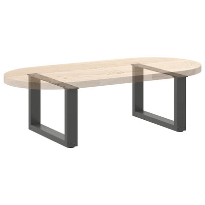 vidaXL Coffee Table Legs U-Shaped 2 pcs Anthracite 50x(30-31) cm Steel