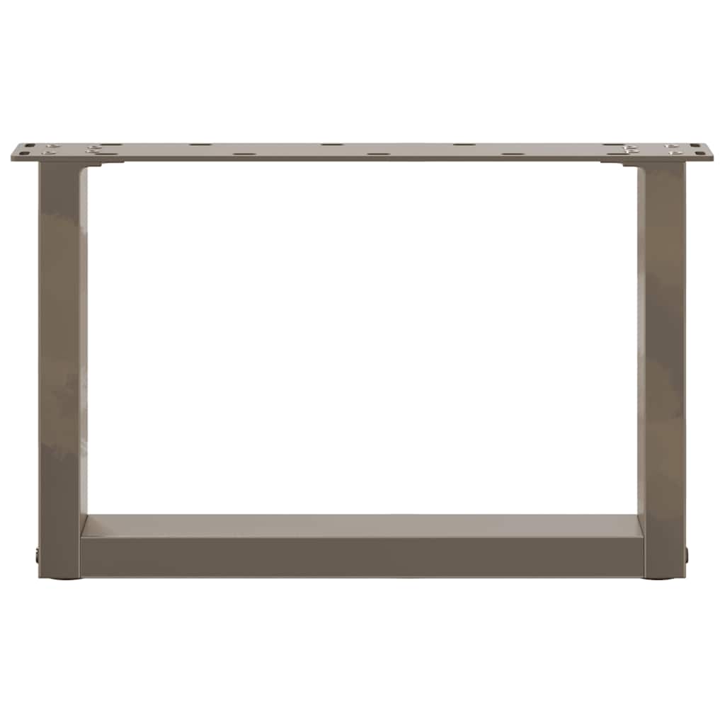 vidaXL Coffee Table Legs U-Shaped 2 pcs Natural Steel 50x(30-31) cm Steel