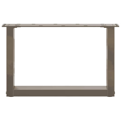 vidaXL Coffee Table Legs U-Shaped 2 pcs Natural Steel 50x(30-31) cm Steel