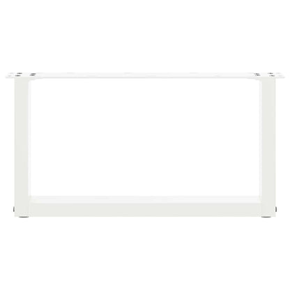 vidaXL Coffee Table Legs U-Shaped 2 pcs White 60x(30-31) cm Steel