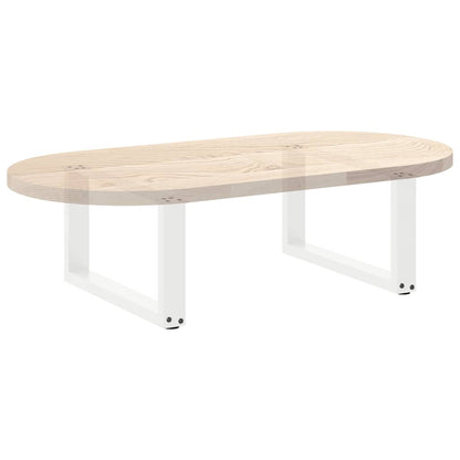 vidaXL Coffee Table Legs U-Shaped 2 pcs White 60x(30-31) cm Steel