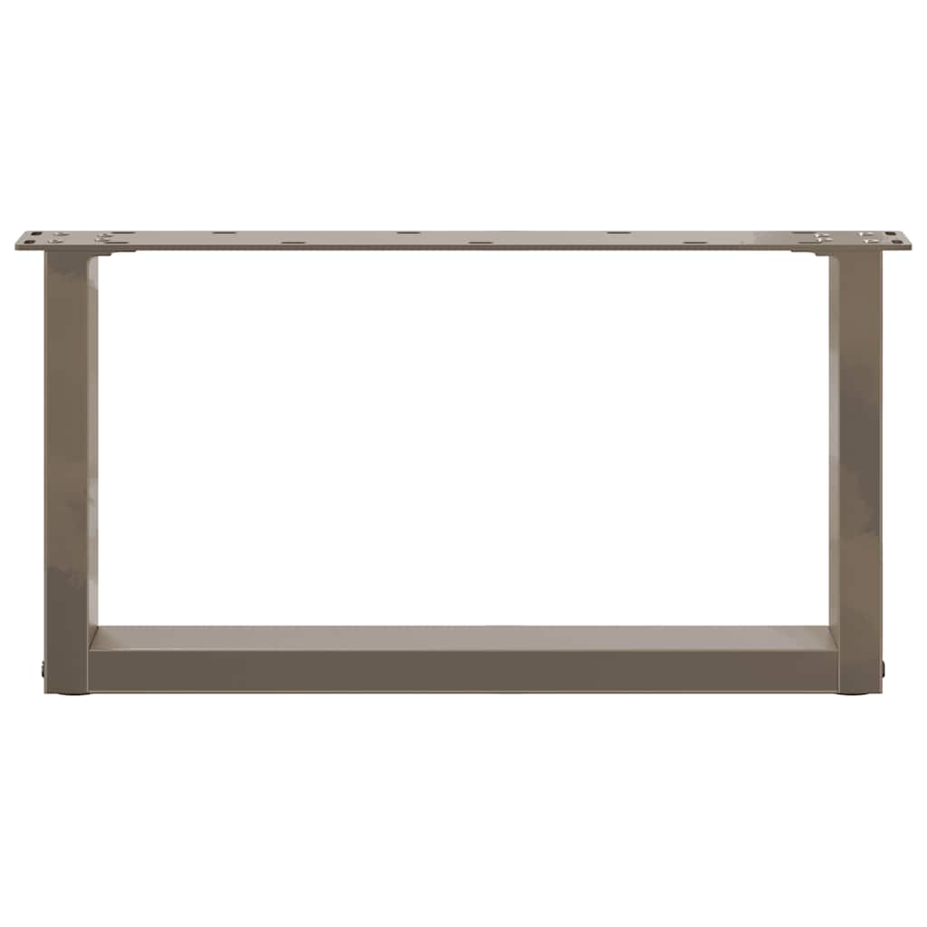 vidaXL Coffee Table Legs U-Shaped 2 pcs Natural Steel 60x(30-31) cm Steel